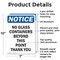 Signmission No Glass Containers Beyond This, 7 in W x Rectangle, Aluminum OS-2PACK-NS-A-710-V-14631 - alternate 5